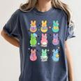 Bunny Reading Books Easter Day Librarian Teacher Book Women's Comfort Colors T-Shirt Denim Bunny Reading Books Easter Day Librarian Teacher Book Women's Comfort Colors T-Shirt Denim