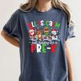 All Is Calm Just Kidding This Is Pre-K Christmas Teacher Women's Comfort Colors T-Shirt Denim