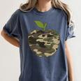 Camo Apple Camouflage Clothing School Student Camo Teacher Men Women Kids Women's Comfort Colors T-Shirt Denim