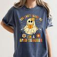 You Can't Scare Me I'm A SPED Teacher Halloween Ghost Women's Comfort Colors T-Shirt Denim