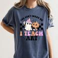 You Can't Scare Me I Teach Art Retro Teacher Ghost Halloween Women's Comfort Colors T-Shirt Denim