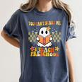 You Can't Scare Me I Teach Preschool Ghost Halloween Teacher Women's Comfort Colors T-Shirt Denim You Can't Scare Me I Teach Preschool Ghost Halloween Teacher Women's Comfort Colors T-Shirt Denim