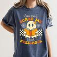 You Can't Scare Me I Teach Preschool Teacher Halloween Ghost Women's Comfort Colors T-Shirt Denim You Can't Scare Me I Teach Preschool Teacher Halloween Ghost Women's Comfort Colors T-Shirt Denim