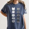 Cat Themed Artist Value Scale Educational Art Teacher Women's Comfort Colors T-Shirt Denim