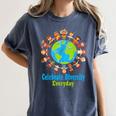 Celebrate Diversity Everyday Teachers & School Student Gift Women's Comfort Colors T-Shirt Denim