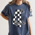 Checkered Fourth Grade Back To School Teachers Students Women's Comfort Colors T-Shirt Denim Checkered Fourth Grade Back To School Teachers Students Women's Comfort Colors T-Shirt Denim