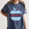 Chicago Flag Teacher School Cute Women's Comfort Colors T-Shirt Denim