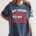 Childcare My Heart Belongs To Children Daycare Teacher Men Women Women's Comfort Colors T-Shirt Denim
