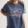 Childcare Provider Daycare Teacher Stole My Sanity Women's Comfort Colors T-Shirt Denim