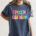 Color Special Education Squad Groovy Dream Team SPED Teacher Women's Comfort Colors T-Shirt Denim Color Special Education Squad Groovy Dream Team SPED Teacher Women's Comfort Colors T-Shirt Denim