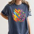 Colorful Brain Art Teacher Artist Painter Student Women's Comfort Colors T-Shirt Denim Colorful Brain Art Teacher Artist Painter Student Women's Comfort Colors T-Shirt Denim