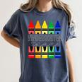 Colorful Crayon Kindergarten Team Tee For Teachers Students Men Women Kids Women's Comfort Colors T-Shirt Denim