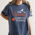 Computer Teacher Halloween Spooky Men Women Kids Women's Comfort Colors T-Shirt Denim
