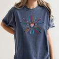 Cool Brush Heart Shape Art Teacher Paint For Artist Painter Women's Comfort Colors T-Shirt Denim Cool Brush Heart Shape Art Teacher Paint For Artist Painter Women's Comfort Colors T-Shirt Denim