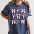 Coquette Bow Ballet Dance Teacher Coquette Women Dancing Women's Comfort Colors T-Shirt Denim Coquette Bow Ballet Dance Teacher Coquette Women Dancing Women's Comfort Colors T-Shirt Denim