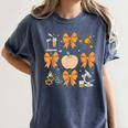 Coquette Bow Fall Science Teacher Stem Teacher Thanksgiving Women's Comfort Colors T-Shirt Denim Coquette Bow Fall Science Teacher Stem Teacher Thanksgiving Women's Comfort Colors T-Shirt Denim