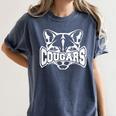 Cougars Teacher Student School Sports Fan Team Spirit Women's Comfort Colors T-Shirt Denim