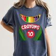 Crayon Box Fun Teacher Student Crayon Squad Halloween 2022 Women's Comfort Colors T-Shirt Denim Crayon Box Fun Teacher Student Crayon Squad Halloween 2022 Women's Comfort Colors T-Shirt Denim