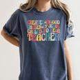 Created By God Chosen By Jesus Called To Be a Teacher Women's Comfort Colors T-Shirt Denim