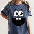 Creepy Carrots Face Teacher Halloween Costume Matching Women's Comfort Colors T-Shirt Denim Creepy Carrots Face Teacher Halloween Costume Matching Women's Comfort Colors T-Shirt Denim