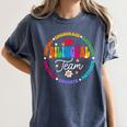 Cultivando Bilingues Dual Language Bilingual Team Teacher Women's Comfort Colors T-Shirt Denim Cultivando Bilingues Dual Language Bilingual Team Teacher Women's Comfort Colors T-Shirt Denim