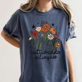 Cultivando Bilingues Dual Language Crew Bilingual Teacher Men Women Girls Kids Women's Comfort Colors T-Shirt Denim