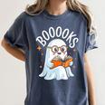 Cute Ghost Reading Book Librarian Teacher Halloween Costume Women's Comfort Colors T-Shirt Denim Cute Ghost Reading Book Librarian Teacher Halloween Costume Women's Comfort Colors T-Shirt Denim