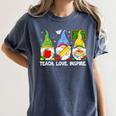 Cute Gnomes Teach Love And Inspire Back To School Teacher Women's Comfort Colors T-Shirt Denim Cute Gnomes Teach Love And Inspire Back To School Teacher Women's Comfort Colors T-Shirt Denim