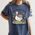 Cute Goose It's A Beautiful Day To Teach 1st Grade Teacher Women's Comfort Colors T-Shirt Denim