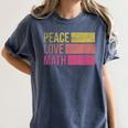 Cute Math Teacher Peace Love Math Women's Comfort Colors T-Shirt Denim