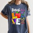 Cute Teach Love And Inspire Men Women Teacher Women's Comfort Colors T-Shirt Denim Cute Teach Love And Inspire Men Women Teacher Women's Comfort Colors T-Shirt Denim