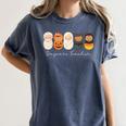 Daycare Teacher Halloween Infant Squad Spooky Childcare Fall Women's Comfort Colors T-Shirt Denim