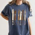 Deaf Be Kind Sign Language Hand Talking Teachers Interpreter Women's Comfort Colors T-Shirt Denim
