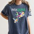 Dino Para Professional Teacher Collection T-Rex Dinosaur Paraeducator Assistant Teacher Women's Comfort Colors T-Shirt Denim Dino Para Professional Teacher Collection T-Rex Dinosaur Paraeducator Assistant Teacher Women's Comfort Colors T-Shirt Denim