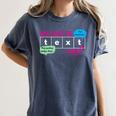 What Does The Text Say Text Evidence Reading Teacher For Men Women Women's Comfort Colors T-Shirt Denim
