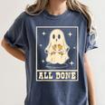 All Done Sign Language Ghost Speech Pathology Teacher Women's Comfort Colors T-Shirt Denim