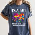 Dot Day Shirt Women Men Kids Girls Boys Teacher 2024 Dot Day Women's Comfort Colors T-Shirt Denim