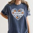 Drama Teacher Heart Pumpkin Ghost Halloween Kids Women's Comfort Colors T-Shirt Denim Drama Teacher Heart Pumpkin Ghost Halloween Kids Women's Comfort Colors T-Shirt Denim