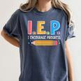 I E P I Encourage Progress Special Education Teacher Women's Comfort Colors T-Shirt Denim