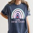 Early Headstart Cute Retro Rainbow Teachers Women's Comfort Colors T-Shirt Denim Early Headstart Cute Retro Rainbow Teachers Women's Comfort Colors T-Shirt Denim