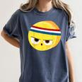 The Eggcellent Athlete Good Egg Teacher Halloween Food Group Women's Comfort Colors T-Shirt Denim The Eggcellent Athlete Good Egg Teacher Halloween Food Group Women's Comfort Colors T-Shirt Denim