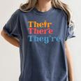 English Teacher Their There Theyre Grammar Men Women Women's Comfort Colors T-Shirt Denim English Teacher Their There Theyre Grammar Men Women Women's Comfort Colors T-Shirt Denim