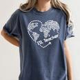 ESL Teacher ESOL Student Cute Heart Shape English Teacher Women's Comfort Colors T-Shirt Denim