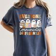 Everyone Communicates Differently Halloween Sped Teacher Women's Comfort Colors T-Shirt Denim Everyone Communicates Differently Halloween Sped Teacher Women's Comfort Colors T-Shirt Denim