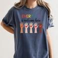 Everyone Is Welcome Here Idaho Teacher Women's Comfort Colors T-Shirt Denim
