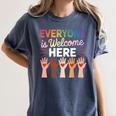 Everyone Is Welcome Here Shirt Teacher Women's Comfort Colors T-Shirt Denim Everyone Is Welcome Here Shirt Teacher Women's Comfort Colors T-Shirt Denim