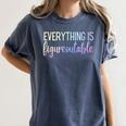 Everything Is Figureoutable Teacher Motivational - -Adults Small Short Sleeve Crew Collar Modern Fun Vacation Cotton Polyester Machine Wash Women's Comfort Colors T-Shirt Denim Everything Is Figureoutable Teacher Motivational - -Adults Small Short Sleeve Crew Collar Modern Fun Vacation Cotton Polyester Machine Wash Women's Comfort Colors T-Shirt Denim