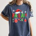 FA LA 8 Christmas Santa FA La Math Teacher Student Women's Comfort Colors T-Shirt Denim