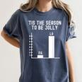 Fa La 8 Math Pun Math Teacher Christmas Women's Comfort Colors T-Shirt Denim