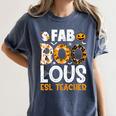 Faboolous ESL ESOL Teacher Spooky Teacher Halloween Costume For Men Women Women's Comfort Colors T-Shirt Denim